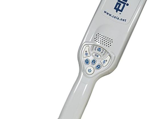 Handheld metal detector designed for precise secondary screening by security personnel