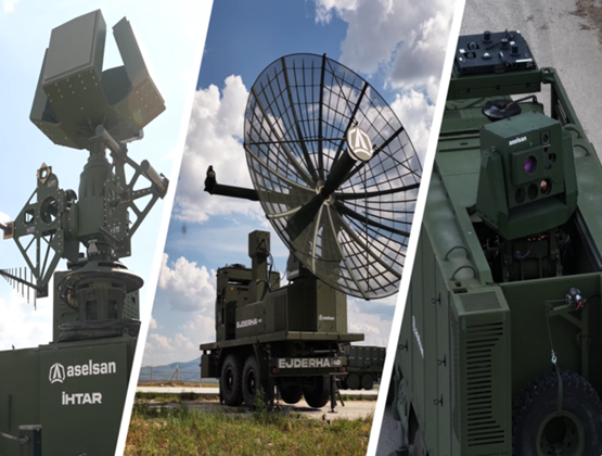 Systèmes anti-drones intégrés d’ASELSAN, dont IHTAR et EJDERHA, combinant détection, guerre électronique et capacités à énergie dirigée.