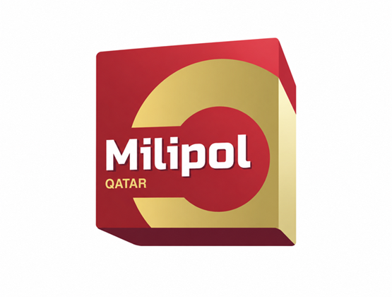 Milipol Qatar logo in red and gold on a white background.
