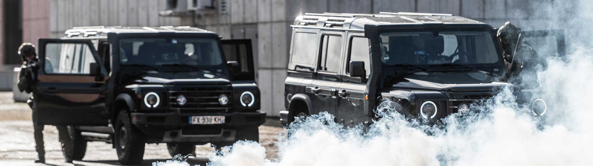 Simulation d'une attaque de convoi de haute personnalité par 2 policiers du RAID