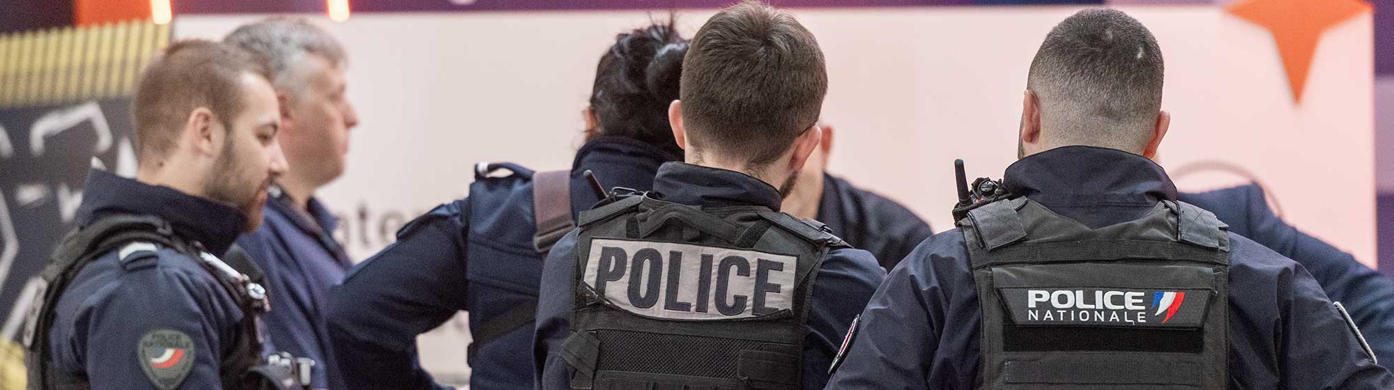 Group of police officers in uniform