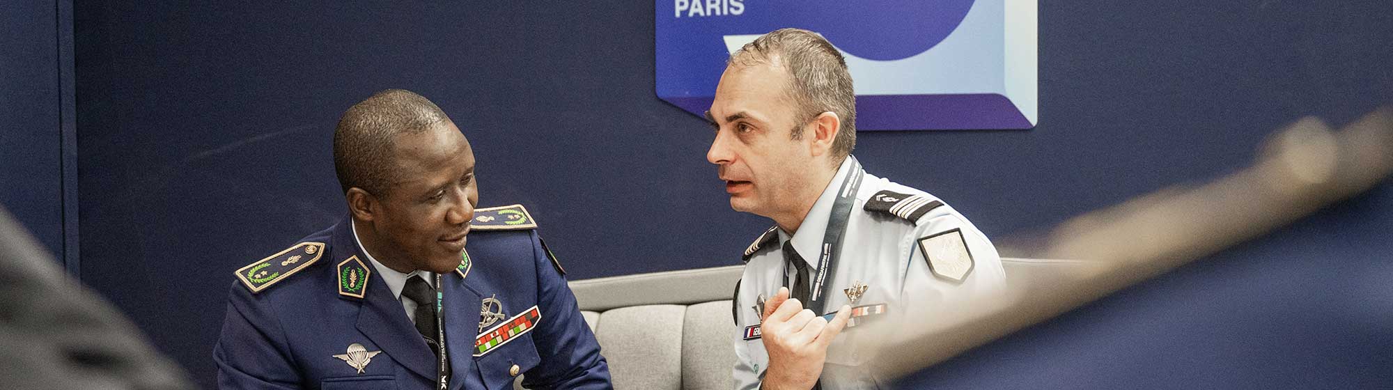 Discussion between French Gendarmerie's Officer and an Official Delegate