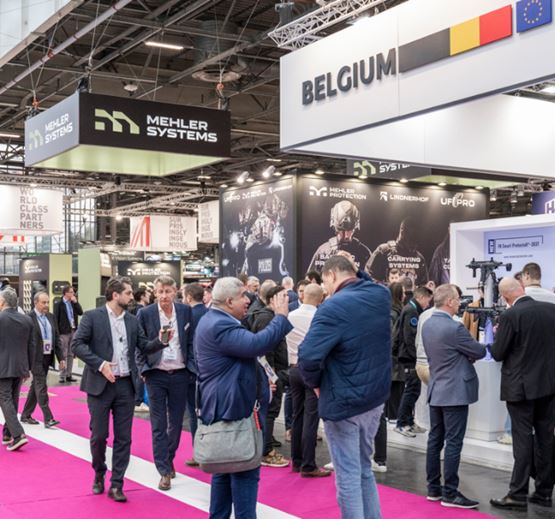 Visitors in aisles at Milipol Paris