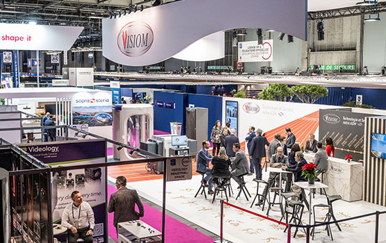 stands at milipol paris including Visiom, sopra steria and vidéology