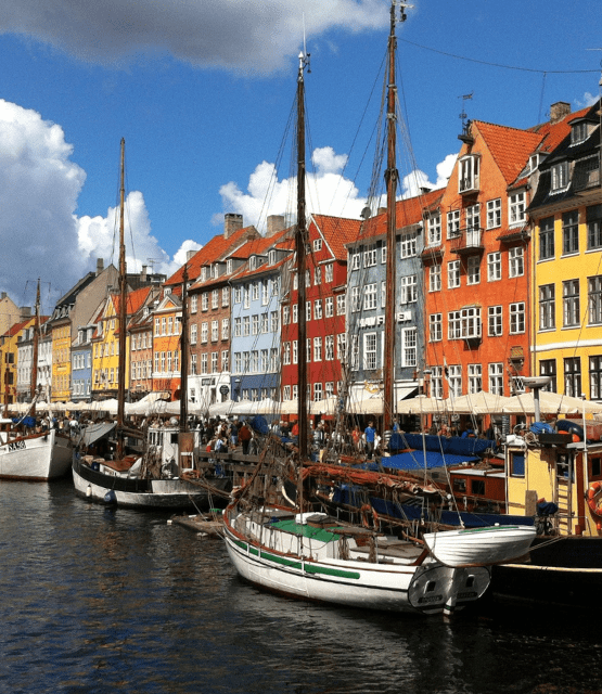 Vue de la berge de Copenhague au Danemark