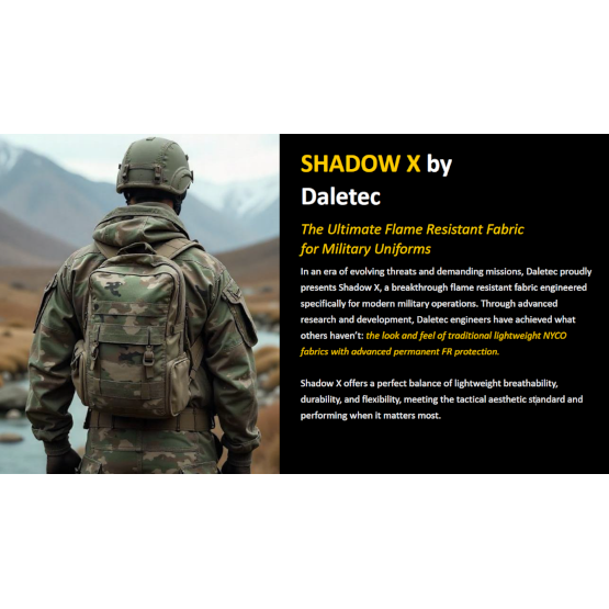 Shadow X, un textile ignifuge révolutionnaire conçu spécialement pour les opérations militaires modernes