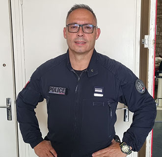 Portrait of Eric CALVET, Major of Police at the Prefecture de Police of Paris, and Member of the Milipol Innovation Awards jury in the Individual equipment / First responder protection category